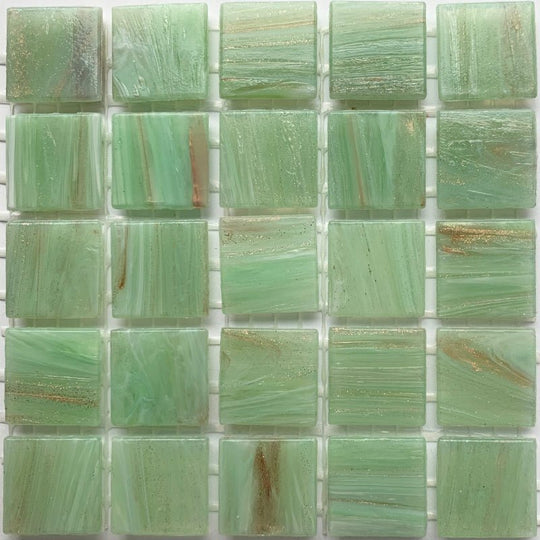 Mosaico di vetro con oro attraversato 20mm Felce