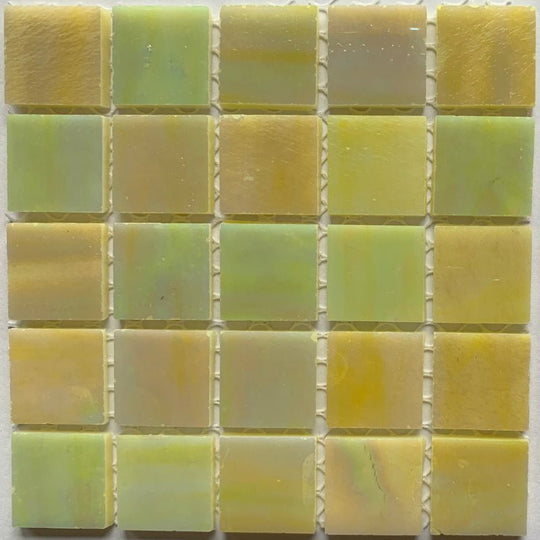 Pâtes de Verre Tiffany 20mm  Citron Nacré