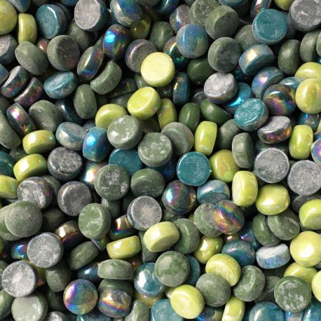 Glasnopjes 12mm Donkergroen Mix