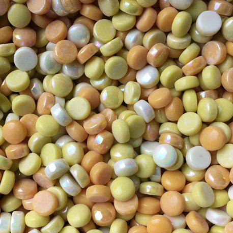 Glasnopjes 12mm Geel Mix