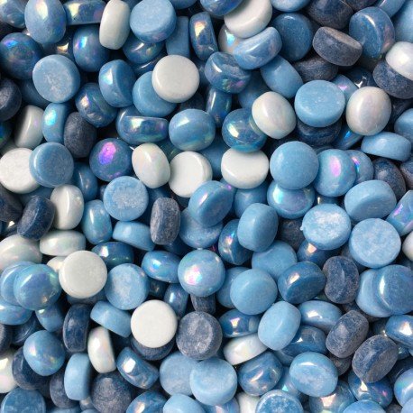 Glasnopjes 12mm Turkoois Mix