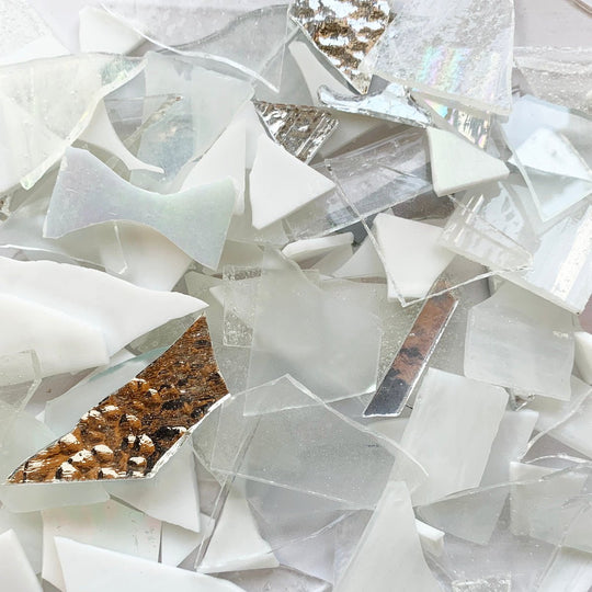 Chutes de verre  Vitraux Opus Mélange Blanc