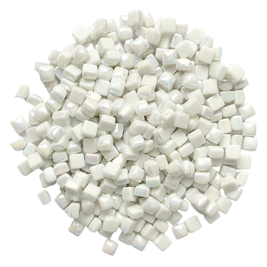 Micro Mosaique De Verre Nacrée 4,8mm Blanc