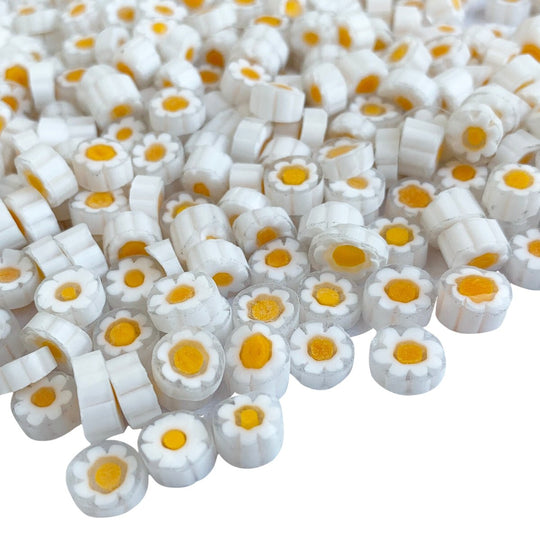 Millefiori Marguerite Blanche 8/10 Translucide