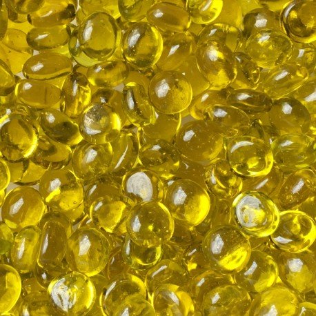 Billes de Verre Mini 9-13mm  Jaune Cristal