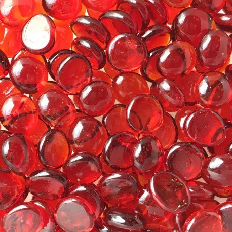 Billes de Verre Mini 9-13mm  Rouge Cristal