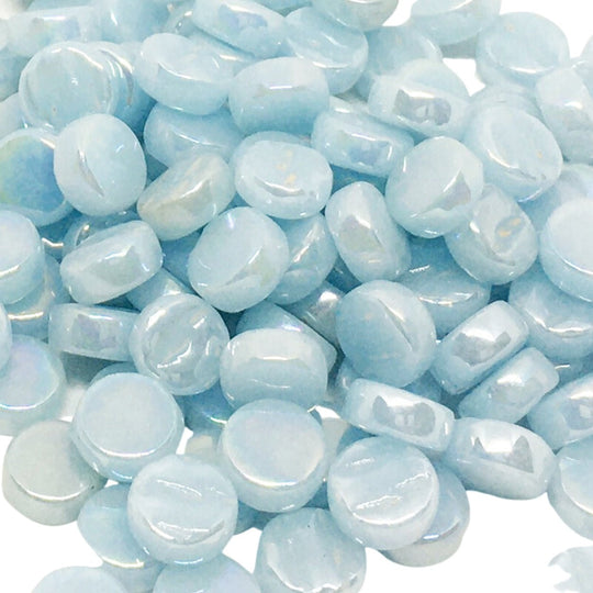 Mini Pastilles De Verre Nacrées 8mm Eau 