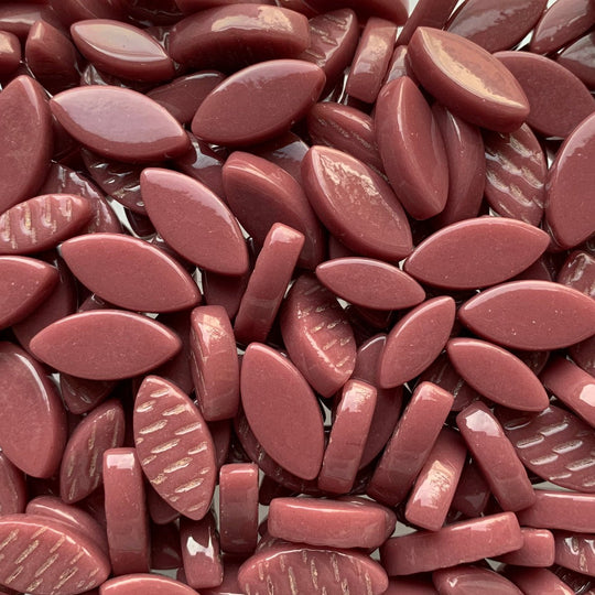 Mosaiksteinen Elipsenform Glas  Himbeere