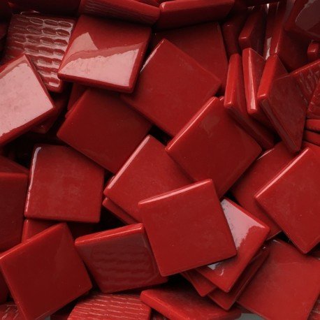 Mosaico de Vidrio 25mm Rojo Sangre