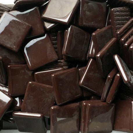 Mosaico de Vidrio 25mm Chocolate Oscuro