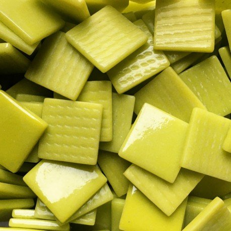 Mosaico de Vidrio 25mm Verde Amarillo