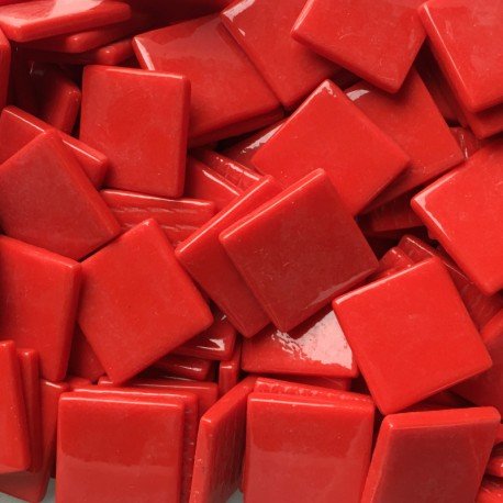 Mosaico de Vidrio 25mm Rojo Brillante