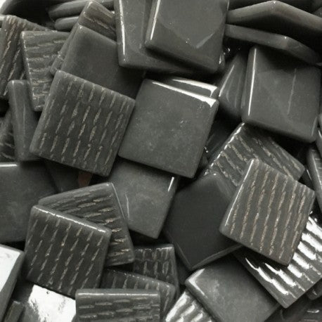 Mosaico de Vidrio 25mm Gris Carbón