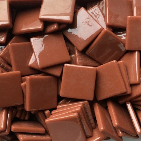 Mosaico de Vidrio 25mm Castaño