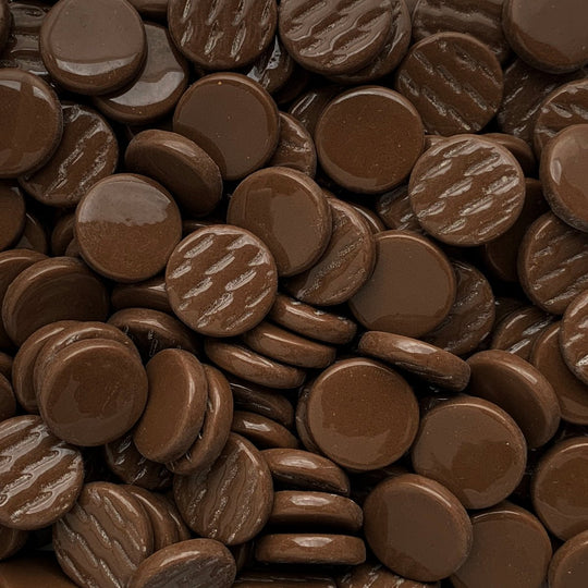 Ronde Glastegel 18mm Bruin